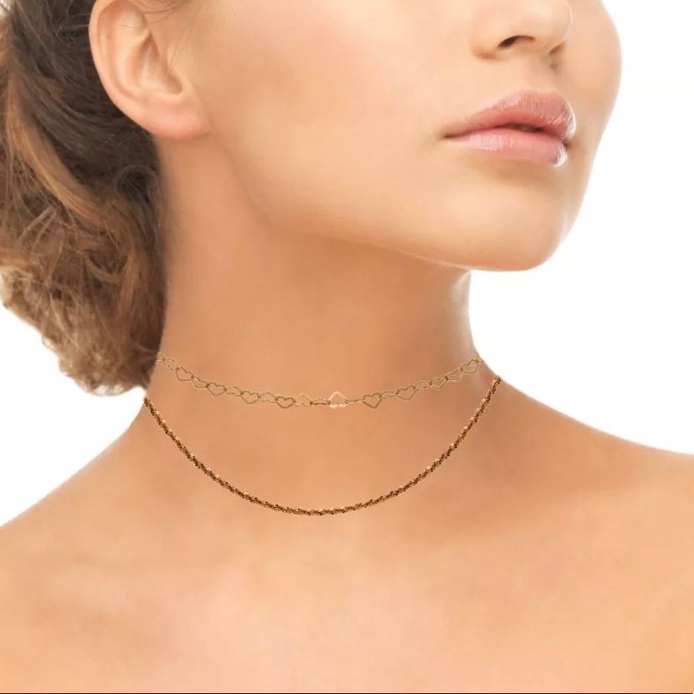 Sterling Layered Heart & Twist Rope Necklace - Picture 2 of 5